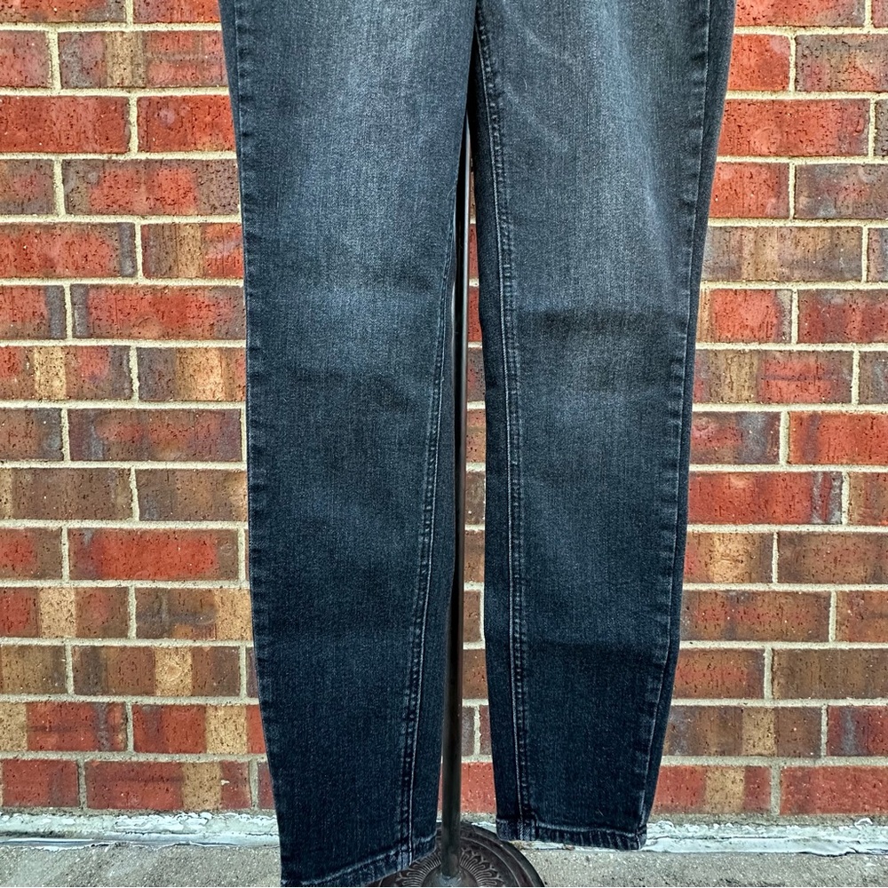 Judy Blue Skinny Fit Fade Black Denim Jean Hi-Waist Hem Stretch Streetwear 7/28 - Picture 6 of 15